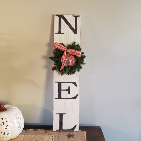 Handmade Other - NEW Farmhouse Rustic NOEL Wooden Christmas sign